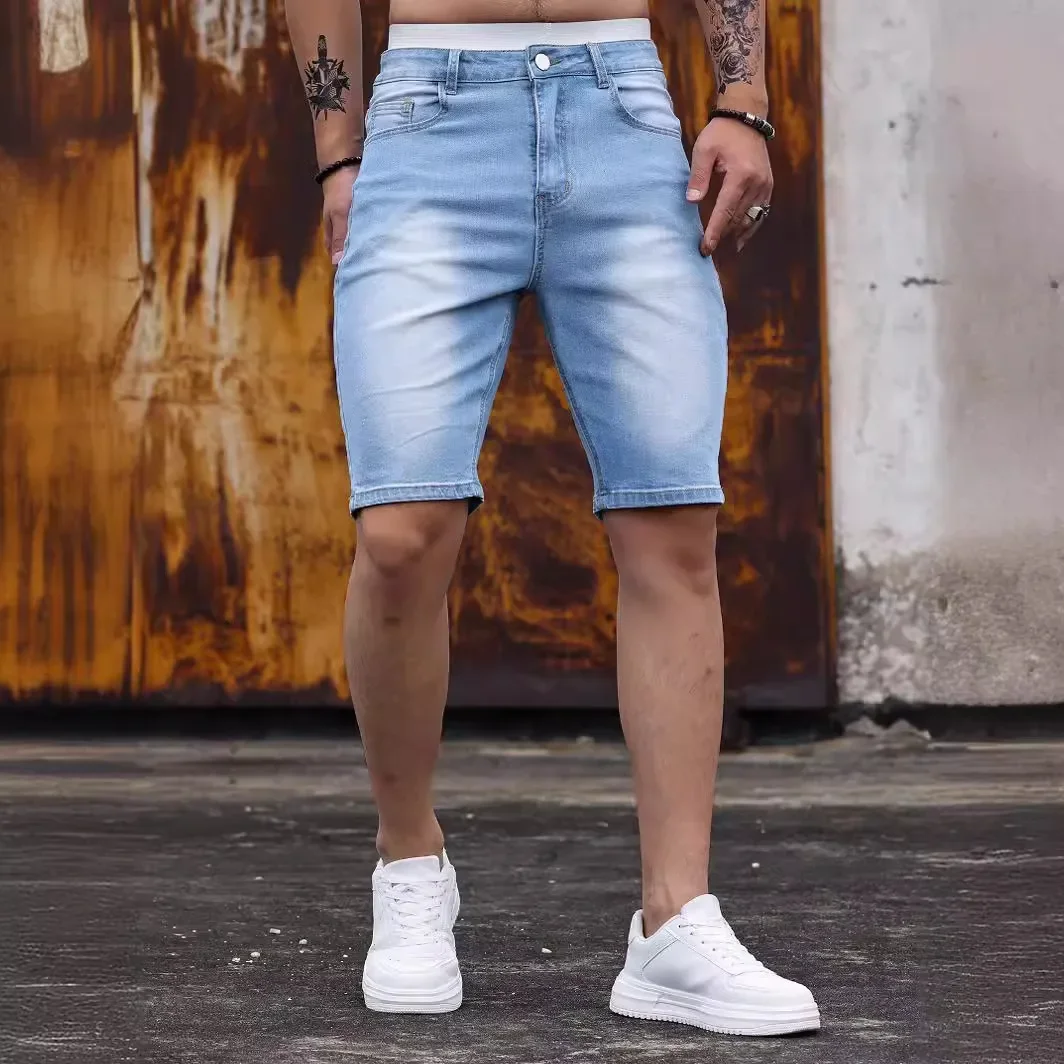 Levis Jeans 501 - Męskie jeansowe szorty, elastyczne, sprane, vintage,