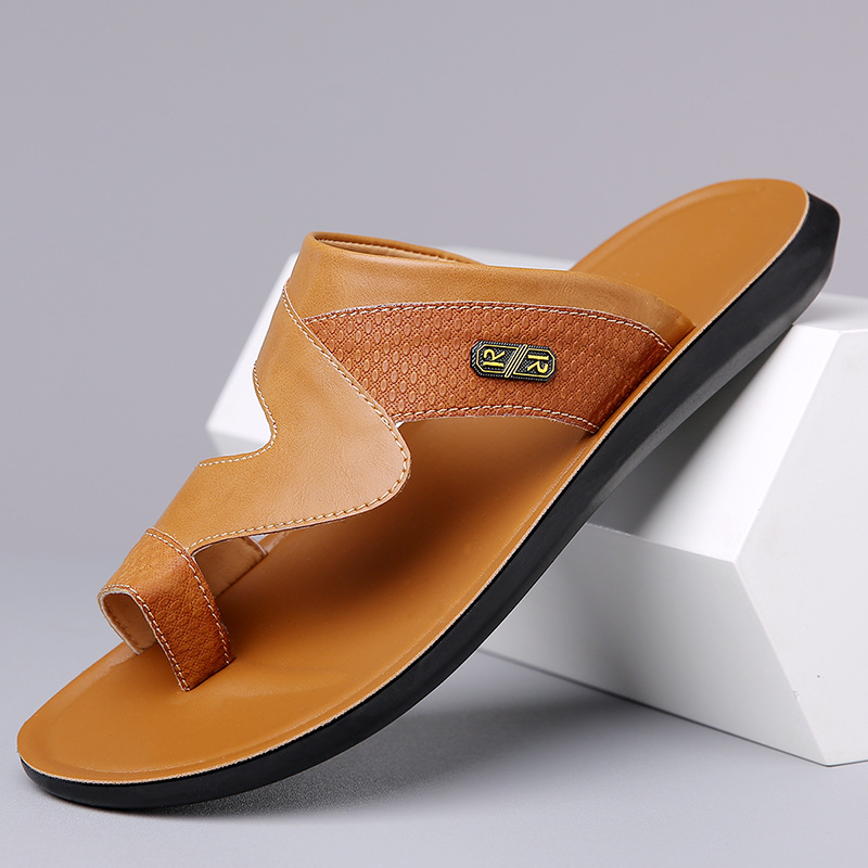 Męskie skórzane sandały 2026,  – Flip Flop Leather Men recenzja i cena