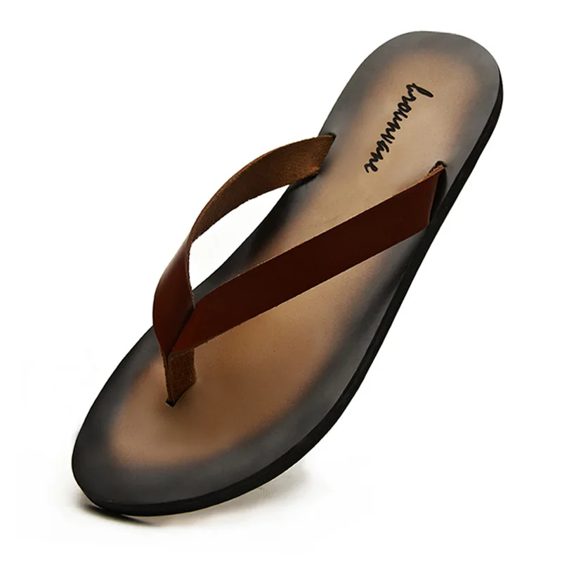 Klasyczne męskie klapki z praw – Flip Flop Leather Men recenzja i cena