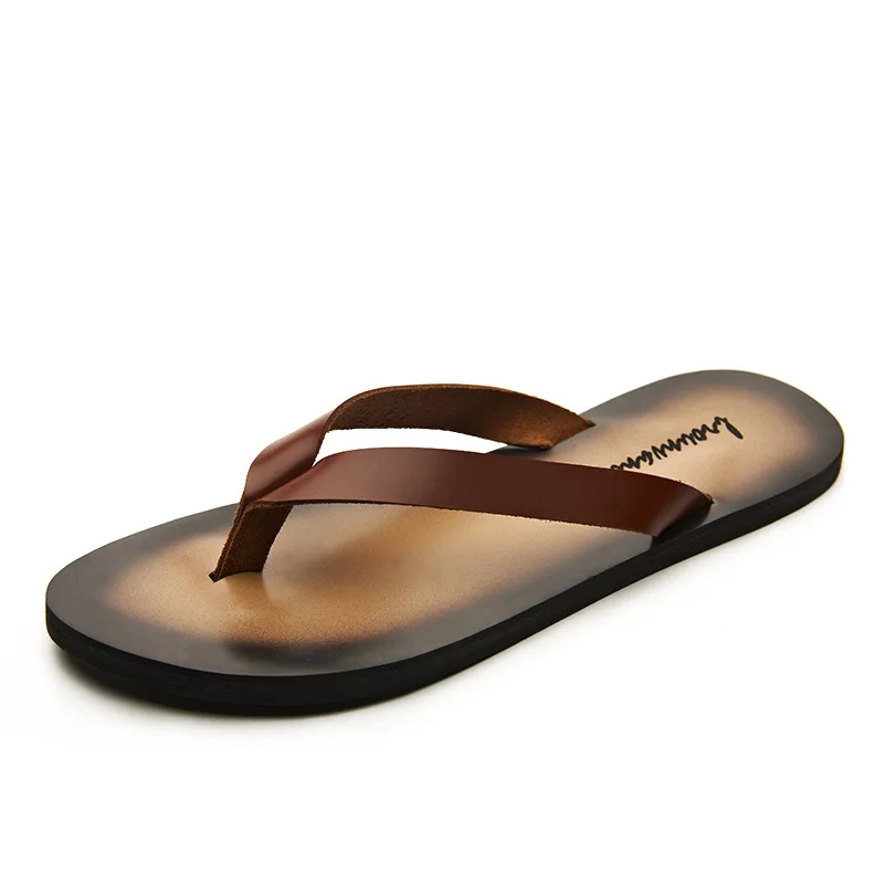 Klasyczne męskie klapki z praw – Flip Flop Leather Men recenzja i cena