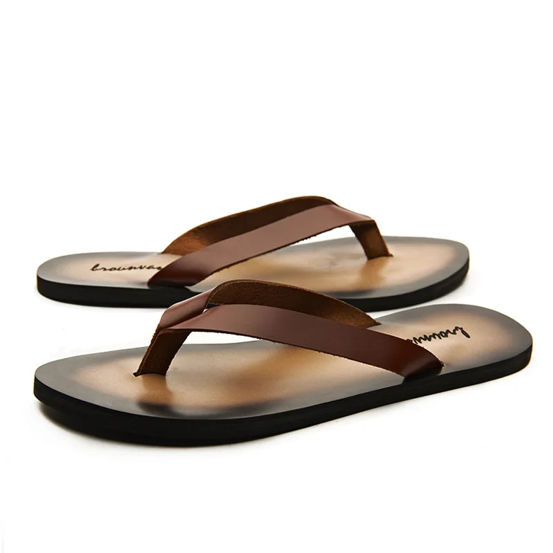 Klasyczne męskie klapki z praw – Flip Flop Leather Men recenzja i cena